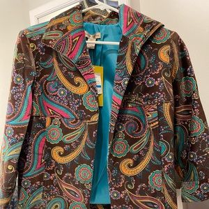 cute paisley velvet Patrick Christopher Medium woman’s jacket/casual suit coat.